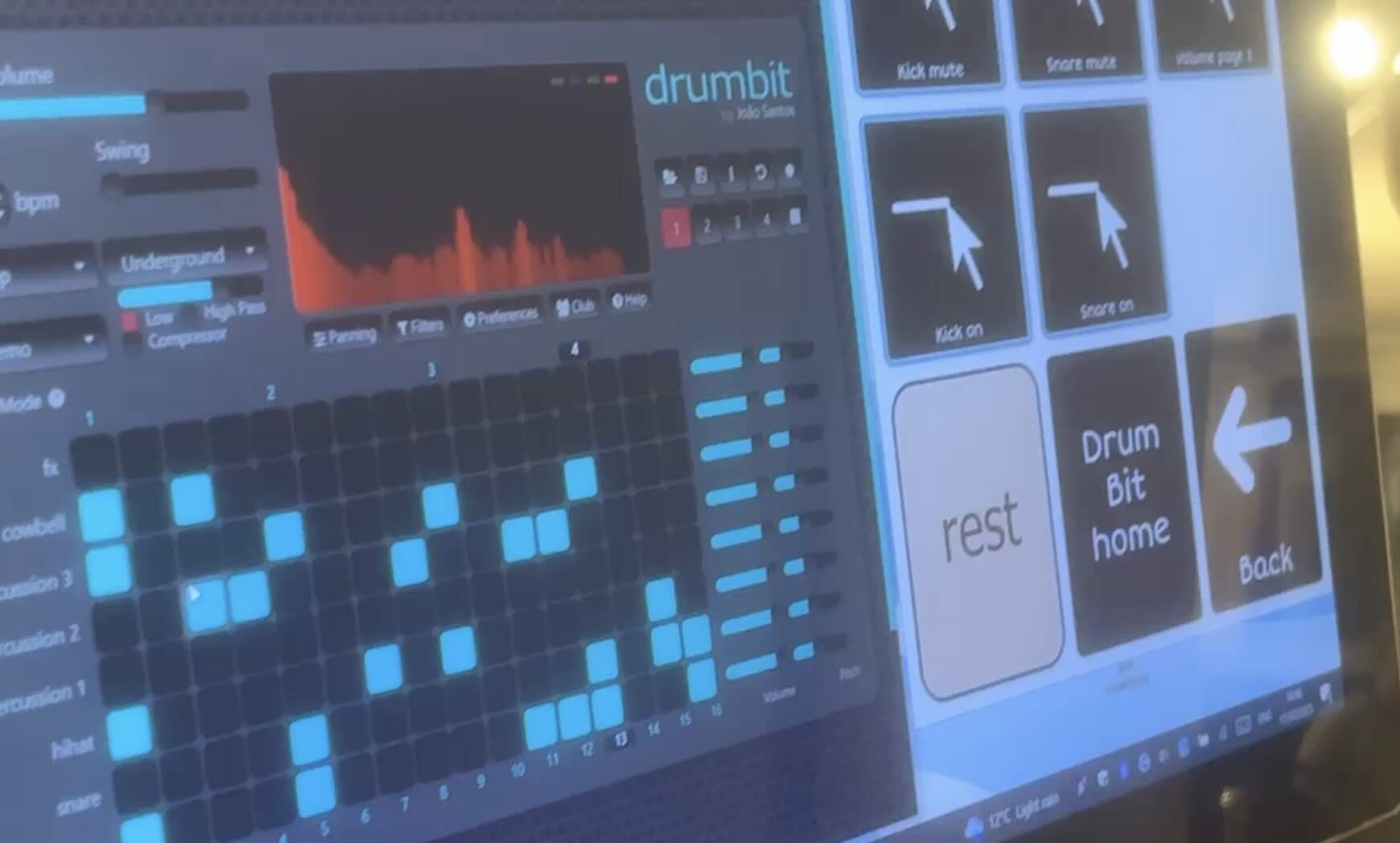 Music production interface
